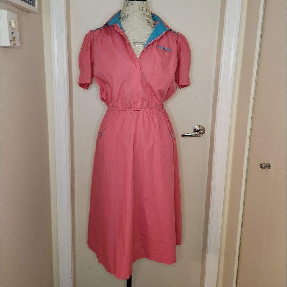 80s Pink Diner Dress